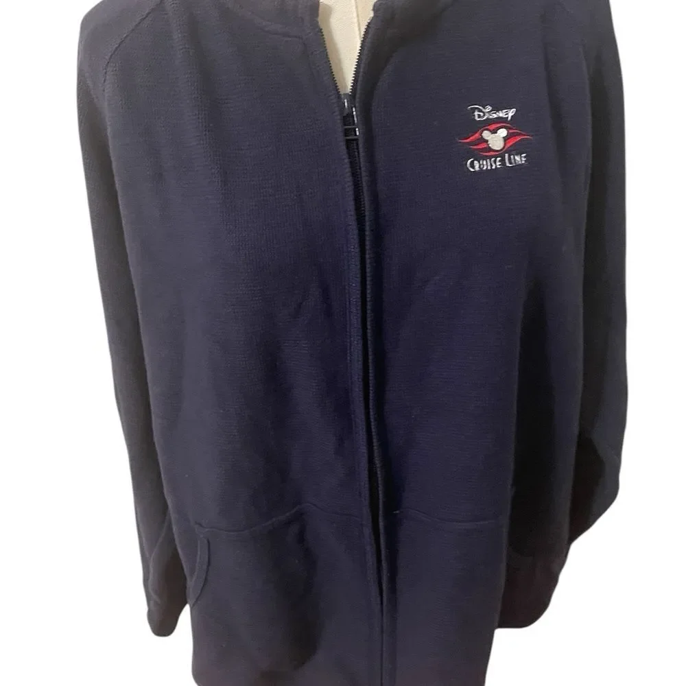 Disney Cruise Line Jacket Blue Embroidered Size Medium